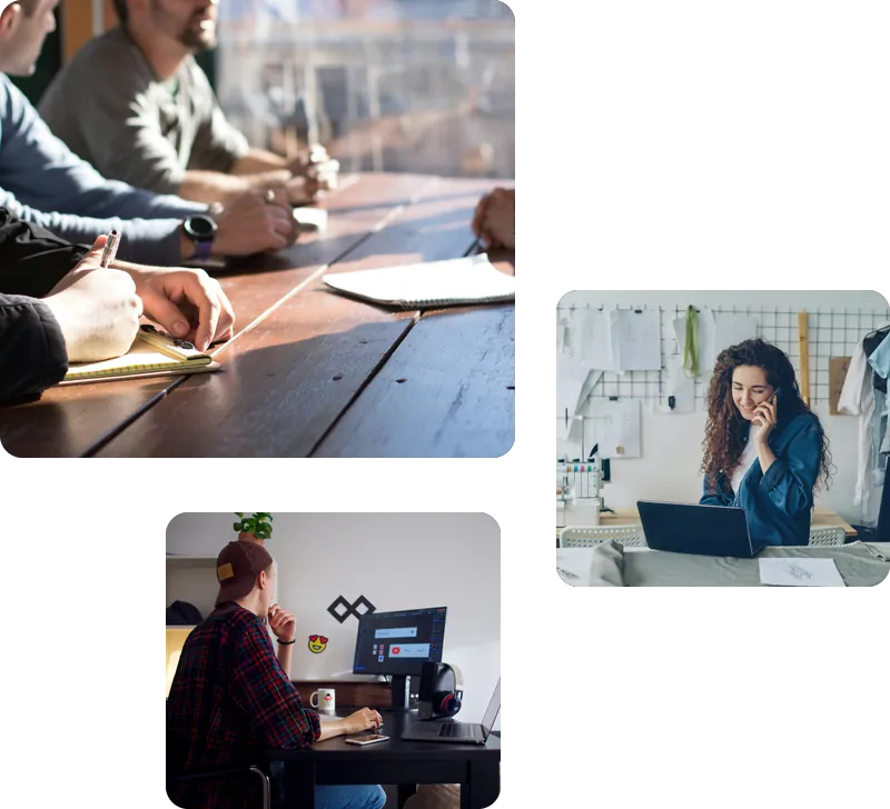 montage photo représentant les métiers adaptés au portage salarial